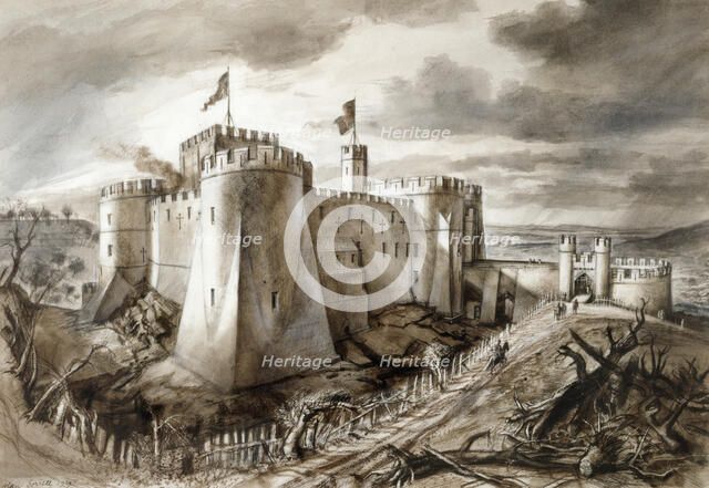 Goodrich Castle, late 13th century, (c1959). Artist: Alan Ernest Sorrell.