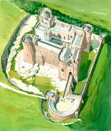 Goodrich Castle, late 13th century, (c1990-2010). Artist: Terry Ball