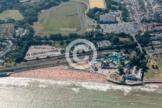 Goodrington Sands beach and Splashdown Quaywest, Paignton, Devon, 2016. Creator: Damian Grady.