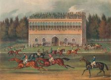 Goodwood Grand Stand. Preparing to Start 1836. Creator: Richard Gilson Reeve