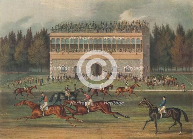 'Goodwood Grand Stand. Preparing to Start', 1836. Creator: Richard Gilson Reeve.