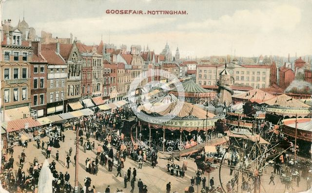 Goose Fair, Market Place, Nottingham, Nottinghamshire, 1907. Creator: Unknown.