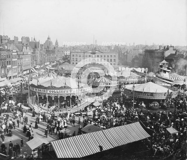 Goose Fair, Market Place, Nottingham, Nottinghamshire, 1908. Creator: Henson & Co.