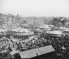 Goose Fair, Market Place, Nottingham, Nottinghamshire, 1908. Creator: Henson & Co