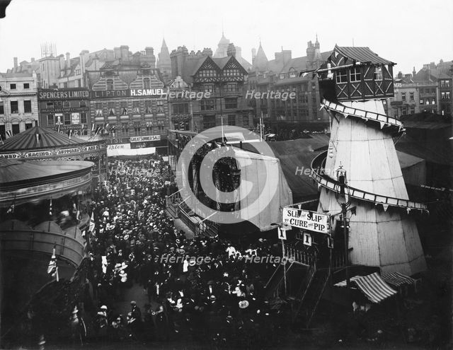 Goose Fair, Market Place, Nottingham, Nottinghamshire, 1910. Creator: Henson & Co.