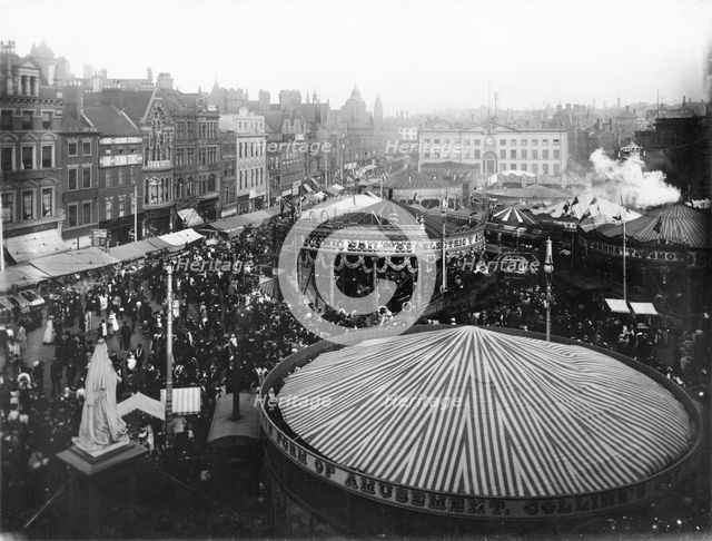 Goose Fair, Market Place, Nottingham, Nottinghamshire, 1910. Creator: Henson & Co.