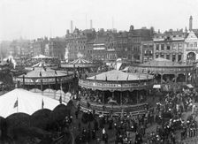 Goose Fair, Market Place, Nottingham, Nottinghamshire, 1914(?). Creator: Henson & Co