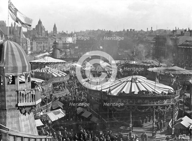 Goose Fair, Market Place, Nottingham, Nottinghamshire, 1926. Creator: Henson & Co.