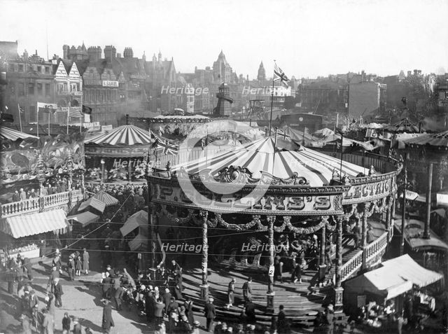 Goose Fair, Market Place, Nottingham, Nottinghamshire, 1926. Creator: Henson & Co.