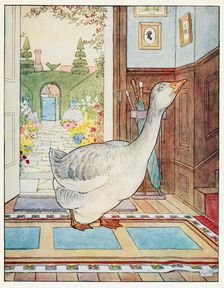 Goosey, Goosey Gander, Where Shall I Wander?, from A Nursery Rhyme Picture Book, pub. 1914. Creator: Leonard Leslie Brooke (1862 - 1940)