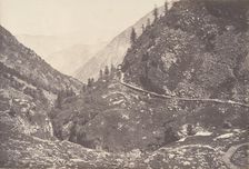 Gorge d'Astos, prise en revenant du lac d'Oo, Luchon, 1853. Creator: Joseph Vigier