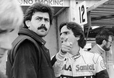 Gordon Murray and Nelson Piquet, European Grand Prix, Brands Hatch, Kent, 1983