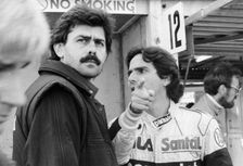 Gordon Murray and Nelson Piquet, European Grand Prix, Brands Hatch, Kent, 1983
