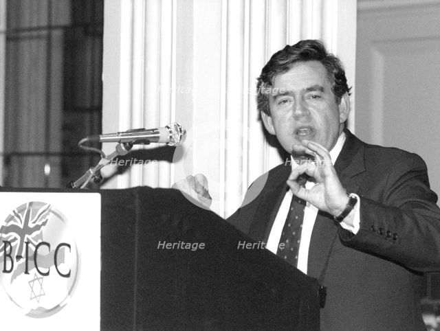 Gordon Brown, Chancellor of the Exchequer, 1998. Creator: Sidney Harris.