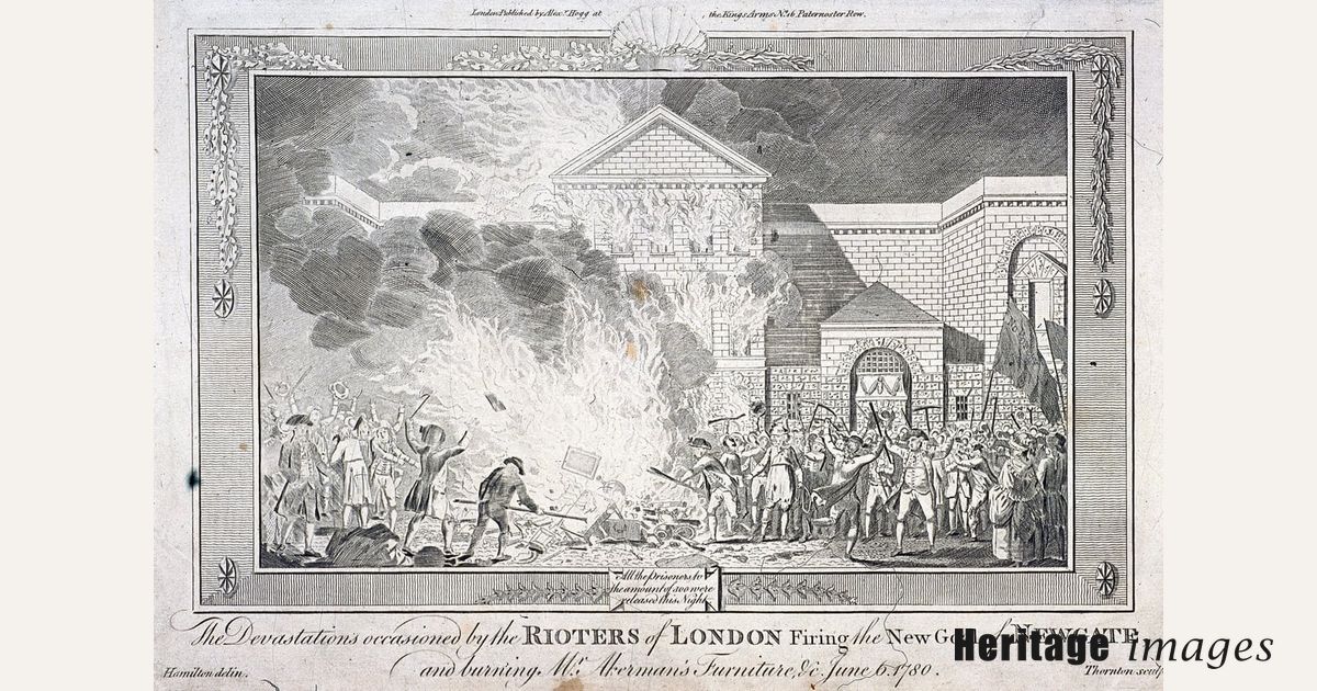Gordon Riots, Newgate Prison, London, 1780. Artist: Thornton | Heritage ...
