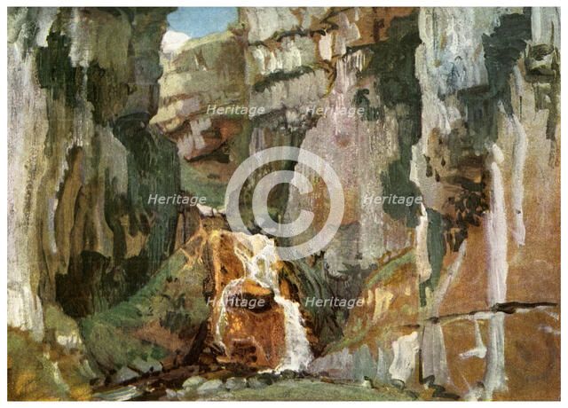 Gordale Scar, West Yorkshire, c1811 (1956). Artist: Unknown