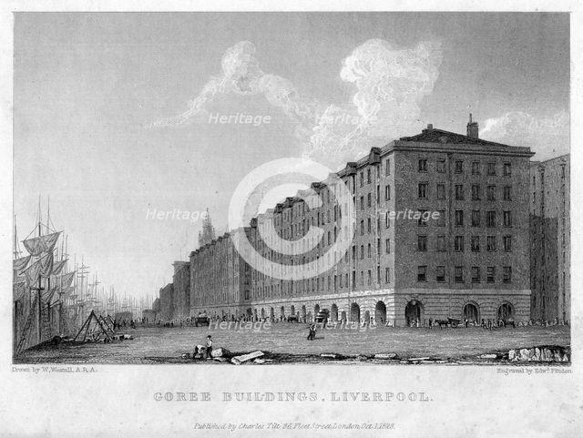 Goree Buildings, Liverpool, 1828.Artist: William Westall