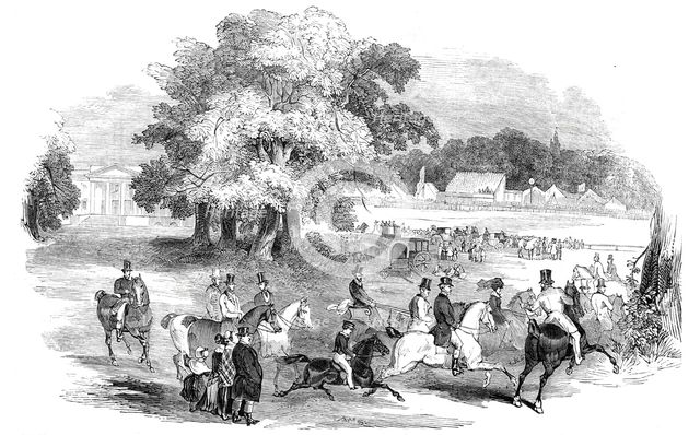 Gorhambury Races - from a sketch in the park, 1844. Creator: Unknown.