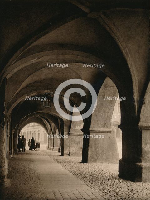 'Goritz - Arcades in the Market square', 1931. Artist: Kurt Hielscher.
