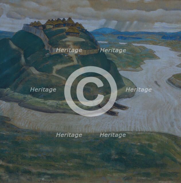 Gorodishche (Old slavic fortified settlement). Artist: Roerich, Nicholas (1874-1947)