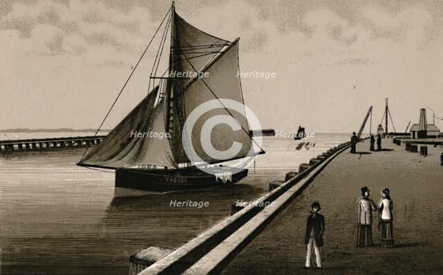 'Gorleston Pier', c1880. Creator: Unknown.