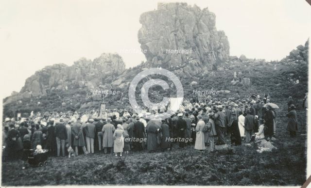 Gorsedh Kernow, St Michael's Chapel, Roche Rock, Roche, Cornwall, 1933. Creator: Unknown.
