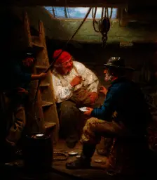Gossip in the hold c1843-c1886. Artist: John Morgan
