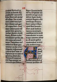 Gospel Book with Evangelist Portraits: Decorated Initial, c. 1480. Creator: Hausbuch Master (German)