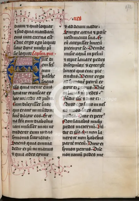 Gospel Book with Evangelist Portraits: Decorated Initial, c. 1480. Creator: Hausbuch Master (German).
