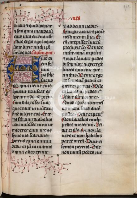 Gospel Book with Evangelist Portraits: Decorated Initial, c. 1480. Creator: Hausbuch Master (German).