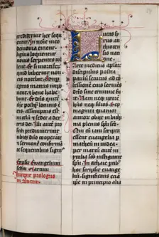 Gospel Book with Evangelist Portraits: Decorated Initial, c. 1480. Creator: Hausbuch Master (German)