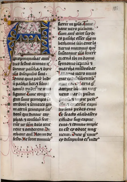 Gospel Book with Evangelist Portraits: Decorated Initial, c. 1480. Creator: Hausbuch Master (German).