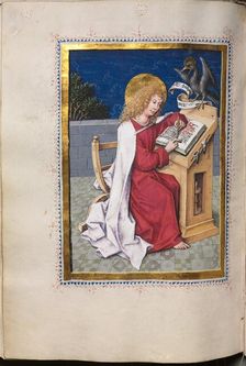 Gospel Book with Evangelist Portraits: Saint John, c. 1480. Creator: Hausbuch Master (German)