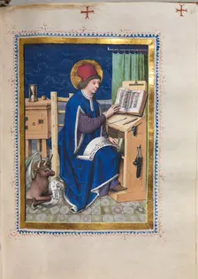 Gospel Book with Evangelist Portraits: Saint Luke, 1480-1500. Creator: Hausbuch Master (German)