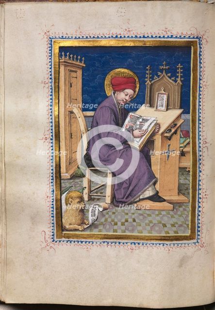 Gospel Book with Evangelist Portraits: Saint Mark, c. 1480. Creator: Hausbuch Master (German).