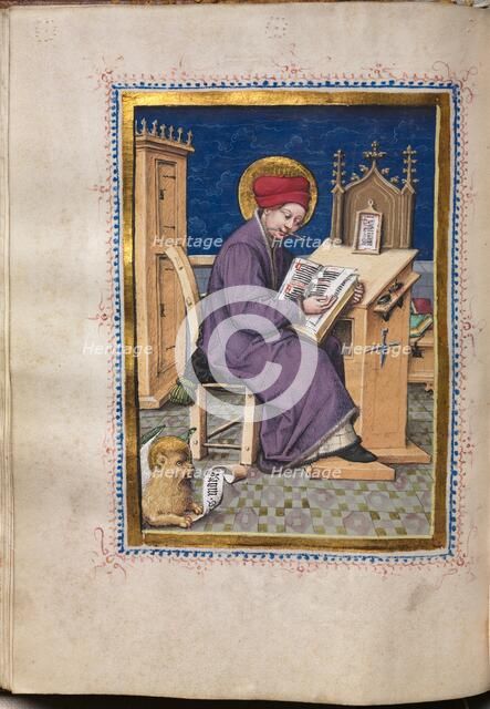 Gospel Book with Evangelist Portraits: Saint Mark, c. 1480. Creator: Hausbuch Master (German).