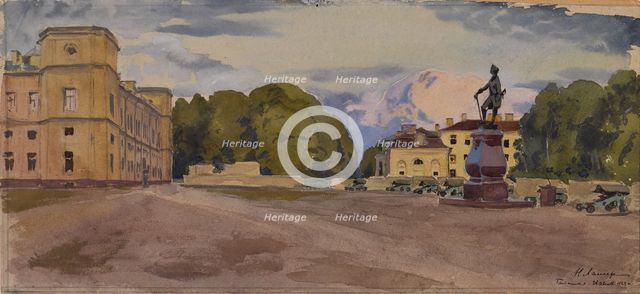Gatchina Palace, 1924. Artist: Lanceray (Lansere), Nikolai Evgenyevich (1879-1942)
