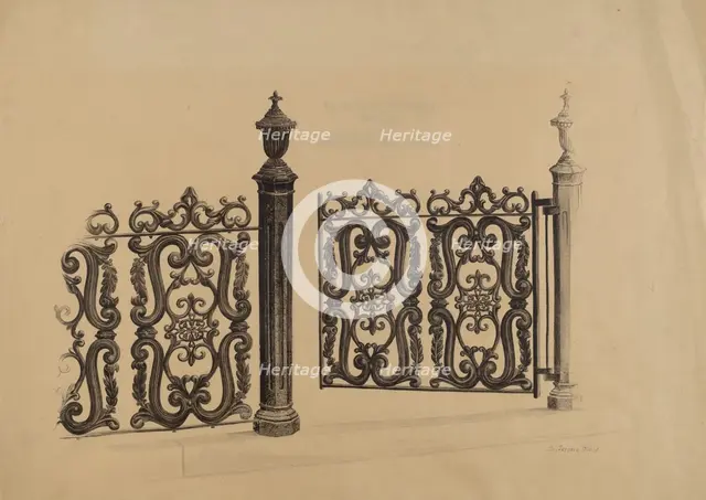 Gate, 1935/1942. Creator: Jerome Hoxie.