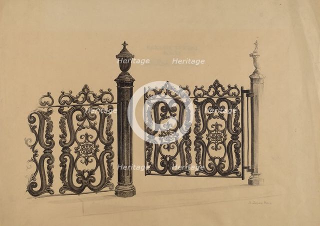 Gate, 1935/1942. Creator: Jerome Hoxie.