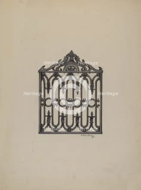 Gate, 1937. Creator: Eugene Shellady.