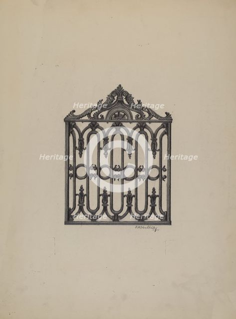 Gate, 1937. Creator: Eugene Shellady.