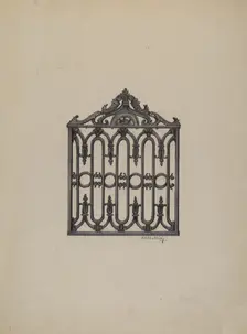 Gate, 1937. Creator: Eugene Shellady