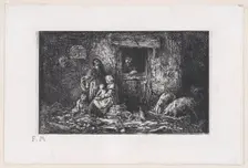 Gate to the Farm, ca. 1850. Creator: Charles Emile Jacque