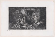 Gate to the Farm, ca. 1850. Creator: Charles Emile Jacque