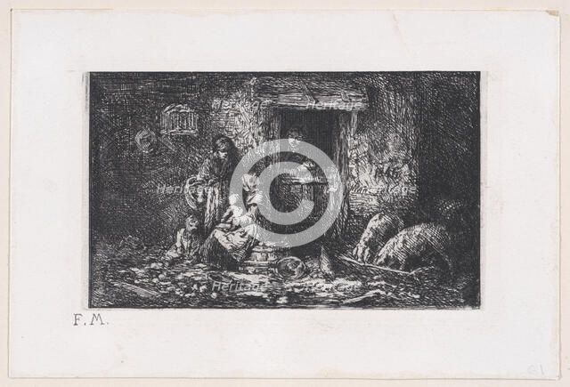 Gate to the Farm, ca. 1850. Creator: Charles Emile Jacque.