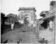 Gate to Lucknow , India late 19th century. Artist: John L Stoddard