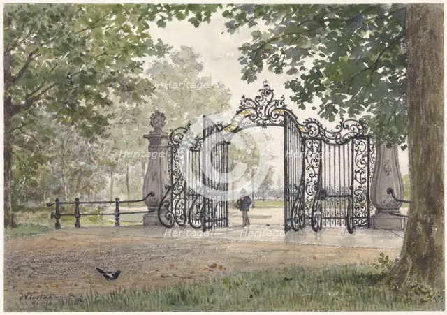 Gate and railings of the Vreedenhoff in Nieuwersluis on the Vecht, 1886. Creator: Willem de Famars Testas.