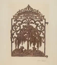 Gate, c. 1940. Creator: Sarkis Erganian