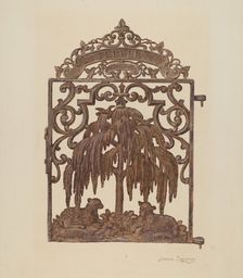 Gate, c. 1940. Creator: Sarkis Erganian