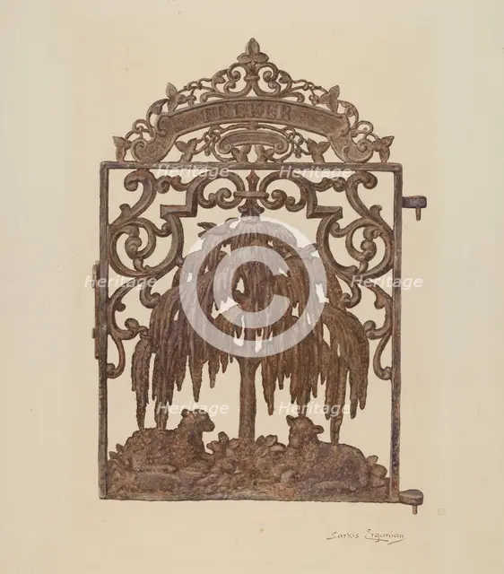 Gate, c. 1940. Creator: Sarkis Erganian.